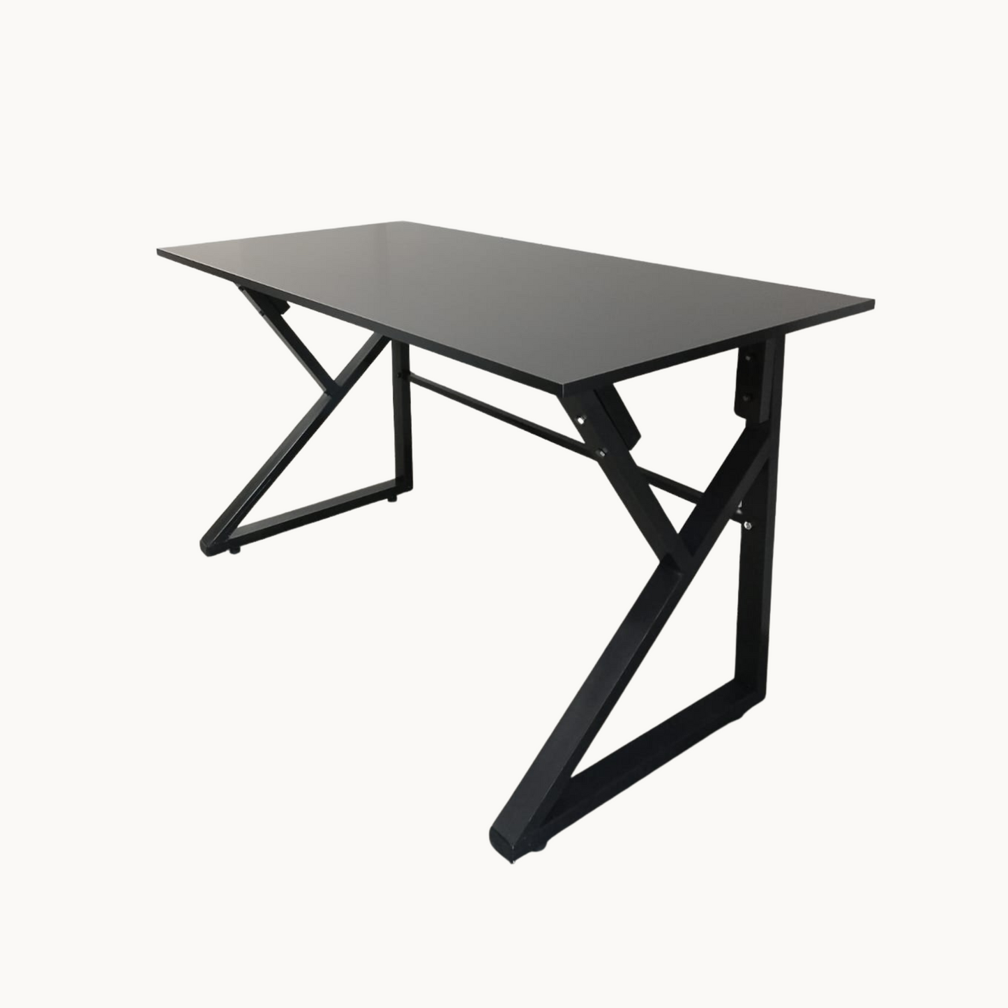Bureau Gaming Ergonomique en Bois et Métal – Design Robuste pour Setup Gamer